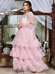Silk doted organza ruffled (WH-S2-02)
