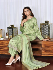 Pistachio Silk sequins and tilla embroidered (WH-S2-07)